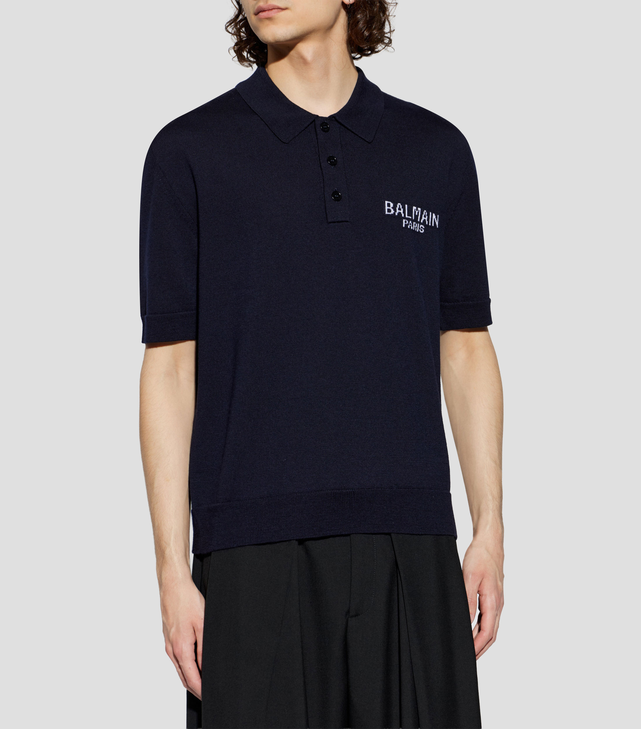 Playera cuello tipo polo manga corta lisa Hombre